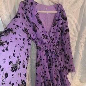 Free People bell sleeve mini dress